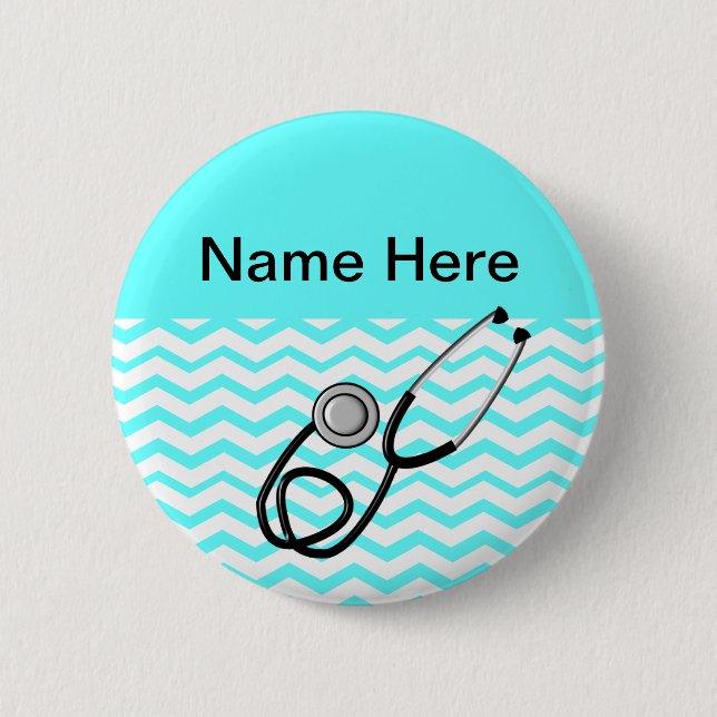 Registered Nurse Chevron Design 6 Cm Round Badge (Front)
