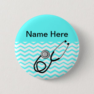 Registered Nurse Chevron Design 6 Cm Round Badge