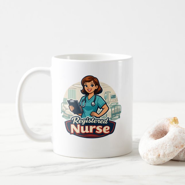 Registered Nurse Coffee Mug (With Donut)