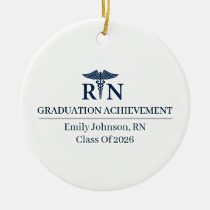 Registered Nurse Custom Name Since Year Ceramic Ornament