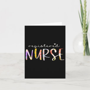 Registered Nurse Cute Floral Design Nursing Card