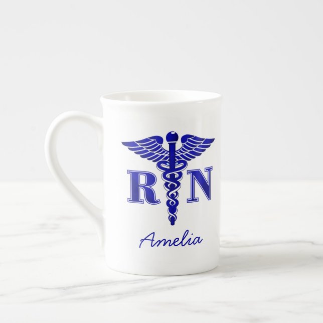 Registered-nurse-doctor-gifts-medical-women -  bone china mug (Left)