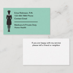 Registered Nurse Easy To Read Business Cards
