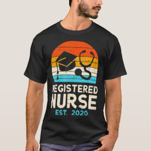 Registered Nurse Est 2020 Retro RN Nursing Graduat T-Shirt