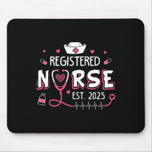Registered Nurse Est 2025 Nursing Student Rn Gradu Mouse Pad