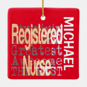 Registered Nurse Extraordinaire CUSTOM Ceramic Ornament