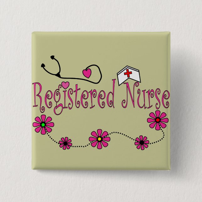 Registered Nurse Gifts 15 Cm Square Badge (Front)