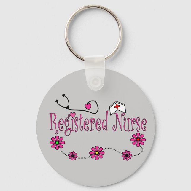 Registered Nurse Gifts Key Ring (Front)