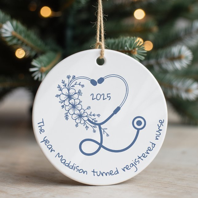 Registered Nurse Graduation Class of 2025 Ceramic Ornament (Creator Uploaded)