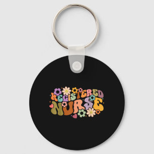 Registered Nurse Groovy RN Nursing Life Key Ring