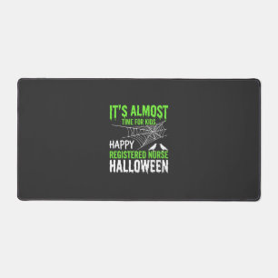 Registered Nurse Halloween Spiderweb and Raven Desk Mat