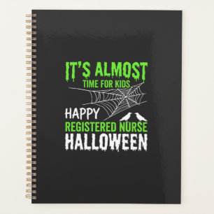 Registered Nurse Halloween Spiderweb and Raven Planner