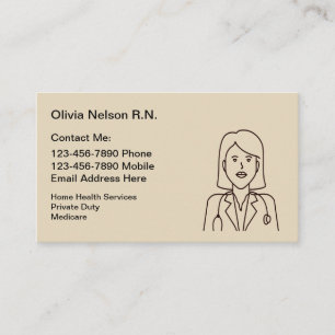 Registered Nurse Home Health Business Card