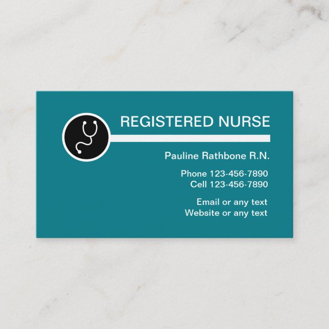 Registered Nurse Home Health Business Card (Front)