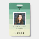 Registered nurse Hospital employee name tag photo