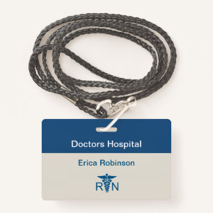 Registered Nurse Hospital Name Badges ID Badge