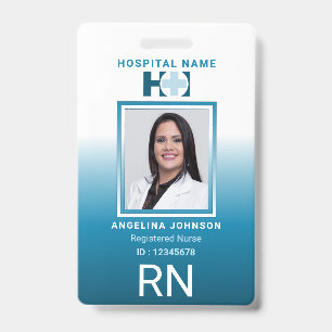 Registered Nurse ID Identification Name Photo Badge