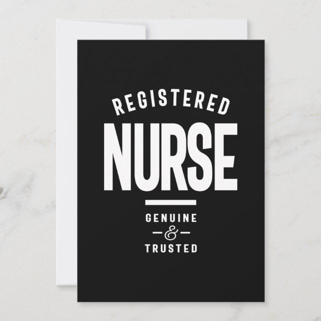 Registered Nurse Job Title Gift Invitation (Front)