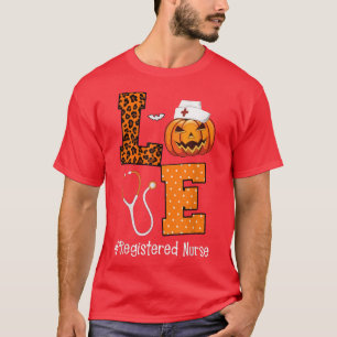 Registered Nurse Love Pumpkin Nursing Halloween Co T-Shirt