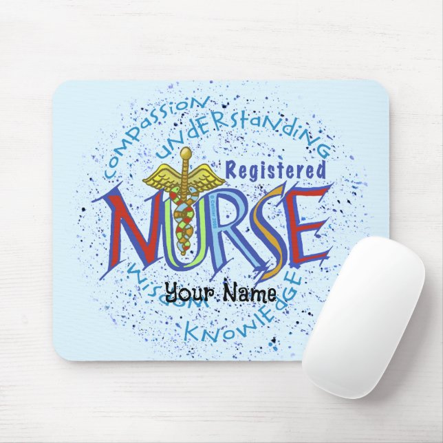 Registered Nurse Motto Mouse Pad (With Mouse)