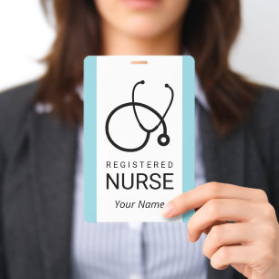 Registered Nurse name badge for professional carer ID Badge