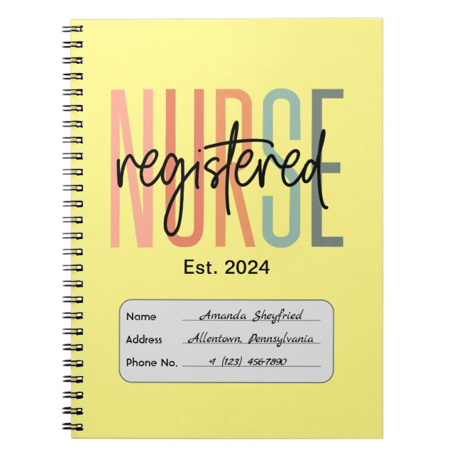 Registered Nurse Notebook (Front)