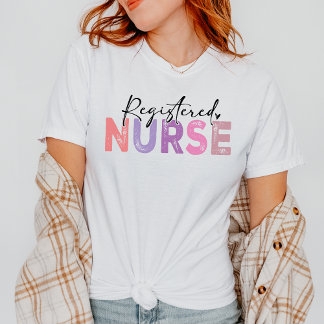 Registered Nurse Pink Purple Gift for a Nurse T-Shirt