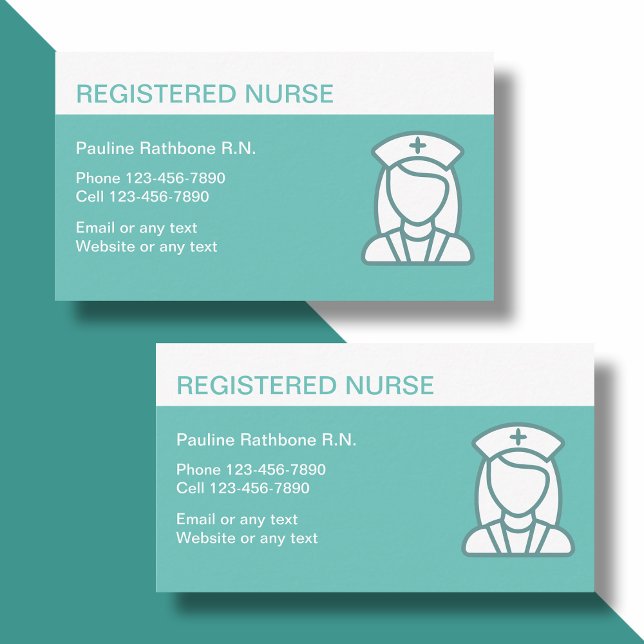 Registered Nurse Professional Business Card (Creator Uploaded)