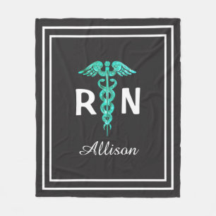 Registered Nurse RN Caduceus Medical Personalised Fleece Blanket