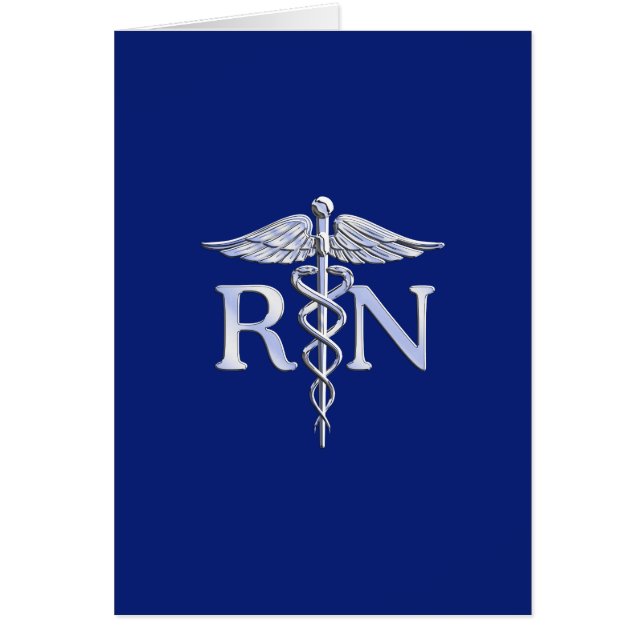 Registered Nurse RN Caduceus on Navy Blue (Front)