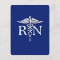 Registered Nurse RN Caduceus on Navy Blue