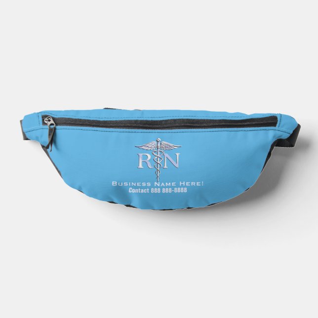 Registered Nurse RN Caduceus with text Bum Bags (Lay Down)