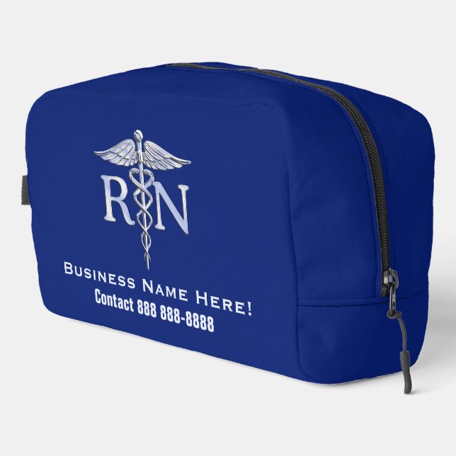 Registered Nurse RN Caduceus with text Dopp Kit (Right Corner)