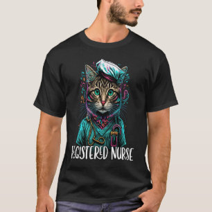 Registered Nurse RN Cat Cute Colorful RN Nurse Lif T-Shirt