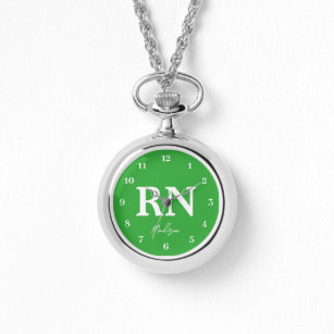 Registered Nurse RN Custom Green Personalised Watch