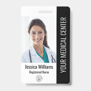 Registered Nurse RN Employee ID Black Badge