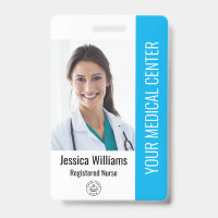 Registered Nurse RN Employee ID Blue