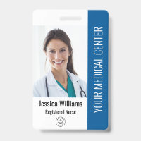Registered Nurse RN Employee ID Blue