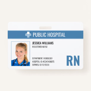 Registered Nurse RN Hospital Employee ID ID Badge