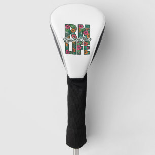 Registered Nurse RN Life Floral Vector Design_1 Golf Head Cover