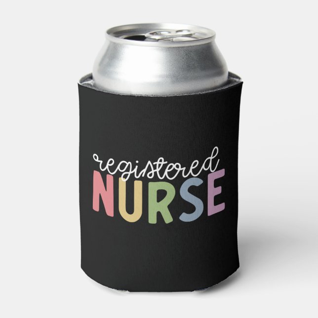 Registered Nurse RN Nurse Graduation Can Cooler (Can Front)