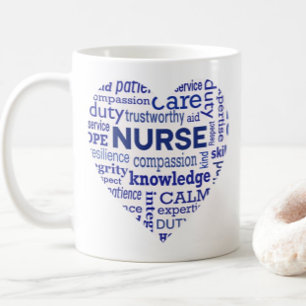 Registered Nurse RN Typography Heart Pride Gift Coffee Mug