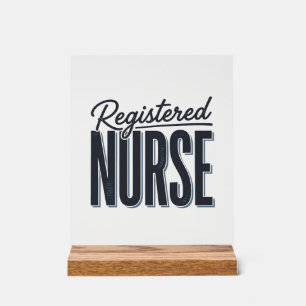 Registered Nurse Script Typography Vector Design_1 Acrylic Sign