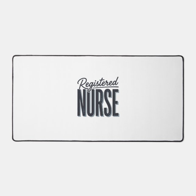 Registered Nurse Script Typography Vector Design_1 Desk Mat (Front)