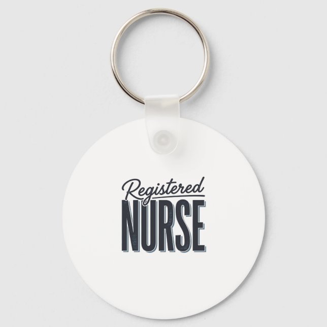 Registered Nurse Script Typography Vector Design_1 Key Ring (Front)