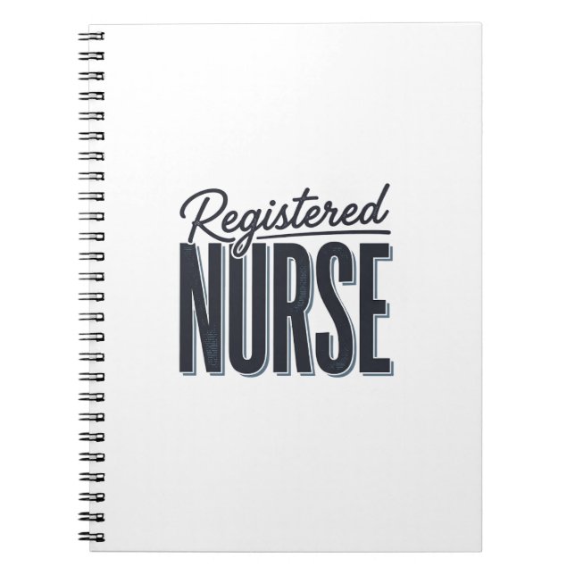 Registered Nurse Script Typography Vector Design_1 Notebook (Front)