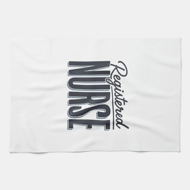 Registered Nurse Script Typography Vector Design_1 Tea Towel (Horizontal)