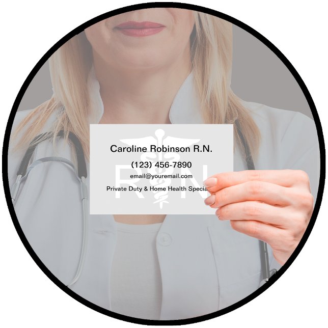 Registered Nurse Simple RN Symbol Business Card (Creator Uploaded)