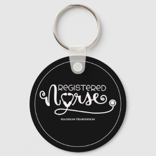 Registered Nurse Stethoscope (RN)Personalised Key Ring