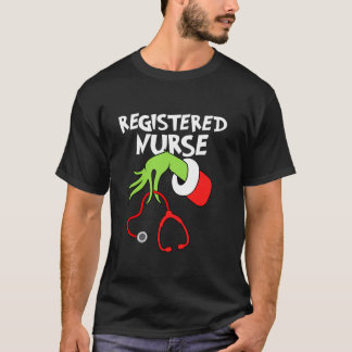 Registered Nurse Stethoscope Santa Christmas Xmas  T-Shirt